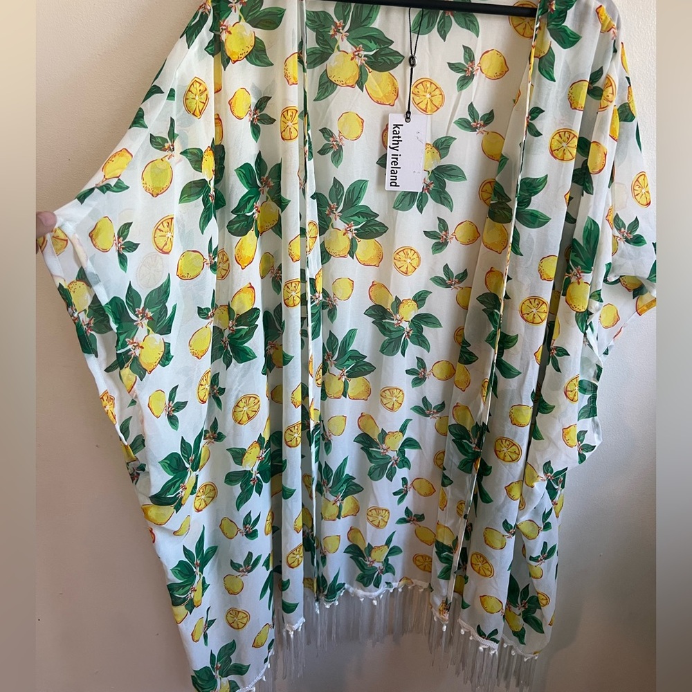 Kathy Ireland Floral Lemon fruit citrus print tomato girl size xl - Picture 2 of 5